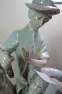 RARE Retired Lladro Porcelain "Romantic Group" 4662 Victorian Couple Figurine