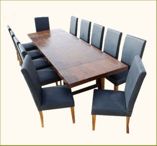 13 PC Solid Wood Dining Table Chair Set for 12 People Large Family Furniture New
