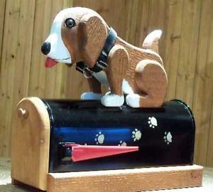 Dog Mailbox Unique Hand Made Fun Novelty Woodendipity Mailbox Made in USA