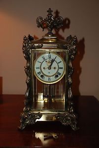 Ansonia Crystal Regulator Marquis Antique Mantel Clock