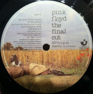 Pink Floyd Final Cut LP Vinyl France A1 B1 VG 1983