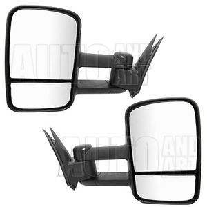 New Pair Set Manual Telescopic Tow Side Mirrors 99 07 Chevy GMC Pickup Truck