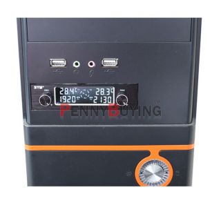 Cooling Fan Speed Controller 3 5" Floppy PC 2 Channel Temperature LCD Display
