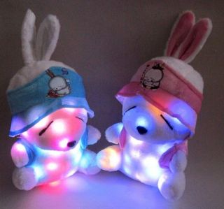 Cute LED Light Up Colorful Mashimaro Night Light Lamp Doll Stuffed Plush Toys