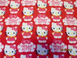 Soft and Warm Infant Toddler Pink White Dots Hello Kitty Fleece Blanket Lap Car