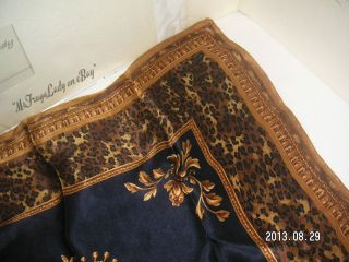 Large 26½" Silk Animal Print Scarf Neck Shawl Pillow Case Craft Hair Wrap