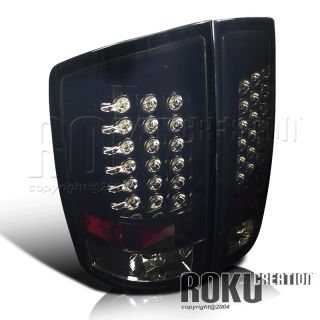 Glossy Black 02 06 RAM 1500 2500 3500 LED Smoke Len Tail Lights Rear Lamps
