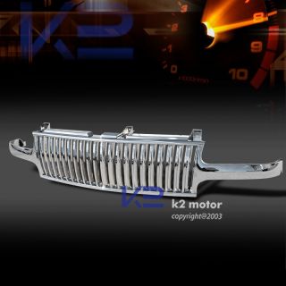 1999 2002 Chevy Silverado Chrome Vertical Hood Grill Grille