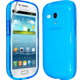 Transparent Silicone Gel Case Cover for Samsung Galaxy S3 Mini I8190 Screen Film