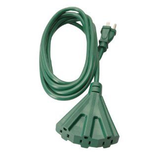 Woods 2466 8 Foot Outdoor Extension Cord with 3 Outlets Green