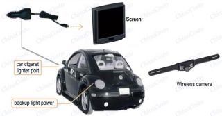 3 5" Screen Monitor Wireless Car Kit Rear View Camera
