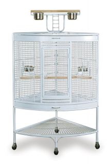 Prevue Pet Products Large Corner Bird Cage 3156W White 37 inch by 27 inch by 63