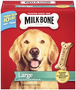 Del Monte 7910092502 Milk Bone 10 lb Large Dog Biscuits 100 Treats