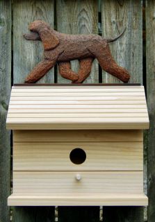 Bird House w Irish Water Spaniel on Peak Home Garden Dog Products Gifts