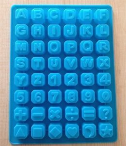 Cake Mold Soap Mold 48 Alphabet Letter Number Silicone Mould for Candy Chocolate