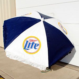 Miller Lite Beer Patio Umbrella Outdoor Picnic Table Furniture