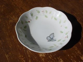 Lenox Butterfly Meadow 4 Pasta Soup Cereal Dessert 8" Bowls Dragonfly Flowers