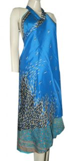 2 Layer Silk Wrap Magic Skirt Indian Sundress Reversible Beach Dress Women Sz L