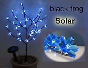 Solar Blue Cherry Light Tree 55cm 36 LED Outdoor Wedding Garden Decoration