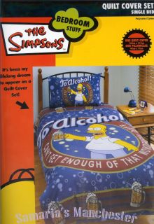 Simpsons to Alcohol Single Bed Quilt Cover Set