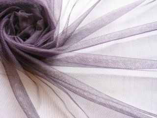 Q46 Purple Black Soft Mesh Net Fabric Decor by Yard