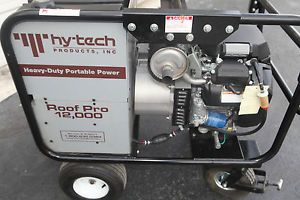 HY Tech Honda Roof Pro Roofing 12 000 Watt Generator Portable Heavy Duty Low Hrs