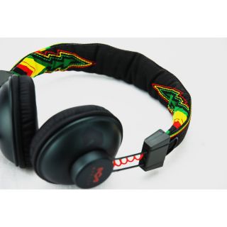 Marley Jammin Collection Positive Vibrations on Ear Headphones Mic in Rasta iPod