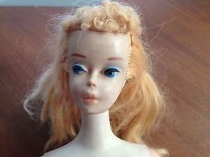 3 Blonde Ponytail Barbie w Original Clothes 1960 3 Number Three Vintage Mod