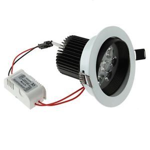Dimmable 7W Warm White Black Aluminum LED Recessed Ceiling Light Lamp Downlight