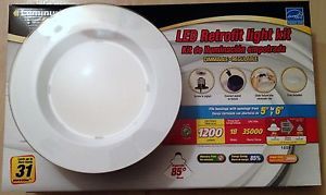 6X Luminus High Power 18W Ext Dimmable LED Recessed Light Retrofit Kit SEALED