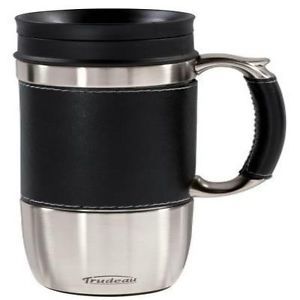 Trudeau Board Room 16oz Travel Mug Black Personal Coffee to Go New Fast Shipping