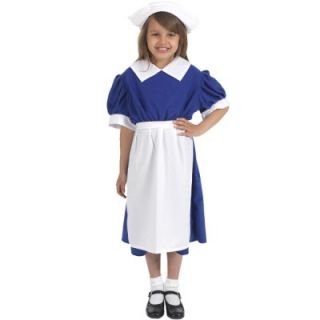 Children’s Girls Kids World War One Two WW1 WW2 Nurse Fancy Dress Up Costume
