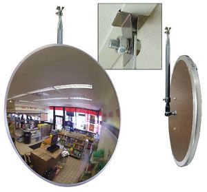 26" Acrylic Safety Security Convex Mirror with Drop Ceiling T Bar Attachment