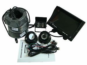Car Rear View Kits Backup Camera System 7" LCD Monitor 3 x CCD Cameras 502