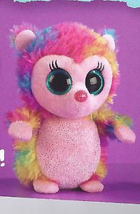 Ty Beanie Boo's 6" Multi Colored Hedgehog 2013 New Justice Exclusive Mint