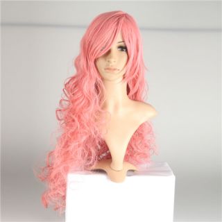 Fashion 31 50 inch Long Pink Animation Hair Wig Cosplay Wig Holiday Party Wig