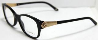 New Authentic Versace VE3168B GB1 Black Women's Eyeglasses Frame