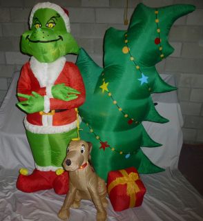 Gemmy 6ft Tall Airblown Inflatable Lighted Christmas The Grinch Max Yard Display