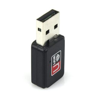 150Mbps WiFi Wireless Network LAN Card Adapter 11n USB Black Mini 