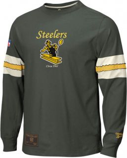 Pittsburgh Steelers Gridiron Classics Throwback Logo Long Sleeve Jersey Crew