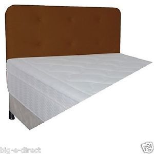 Chocolate Faux Suede Padded Headboard Fit Queen Size Bed Frame Removable Padded