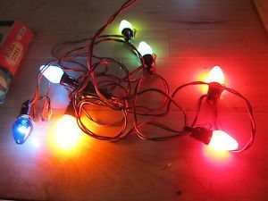 Vintage Noma Lites Christmas Lights 7 Light String Indoor Use 3010 SF