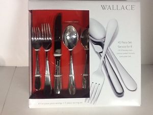 Wallace Flatware 18 10 Stainless Steel Continental Classic 45 Piece Set