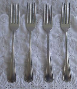International Silver Silco Stainless Steel Flatware INS57 Dinner Forks Set of 4
