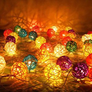 20pcs Mixed Color Cotton Balls String Lights Fairy Home Decor Wedding Party Gift