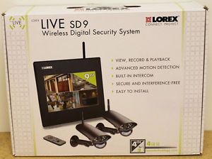 New Open Box Lorex SD9 Wireless Digital Security System w 9" LCD 2 Cameras