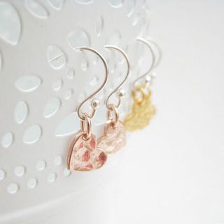 tiny heart earrings by evy designs
