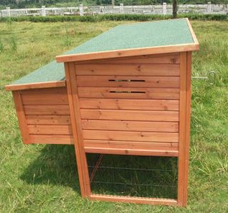 Deluxe 66“ Wood Backyard Chicken Coop Poultry Hen House Wood Nesting Box Run