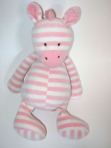 Little Jellycat Twibble Zebra Pink White Plush Stuffed Animal Soft Toy Stripes