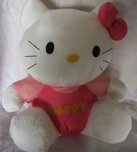 Happy Hello Kitty Stuffed Cat Plush Soft Toy